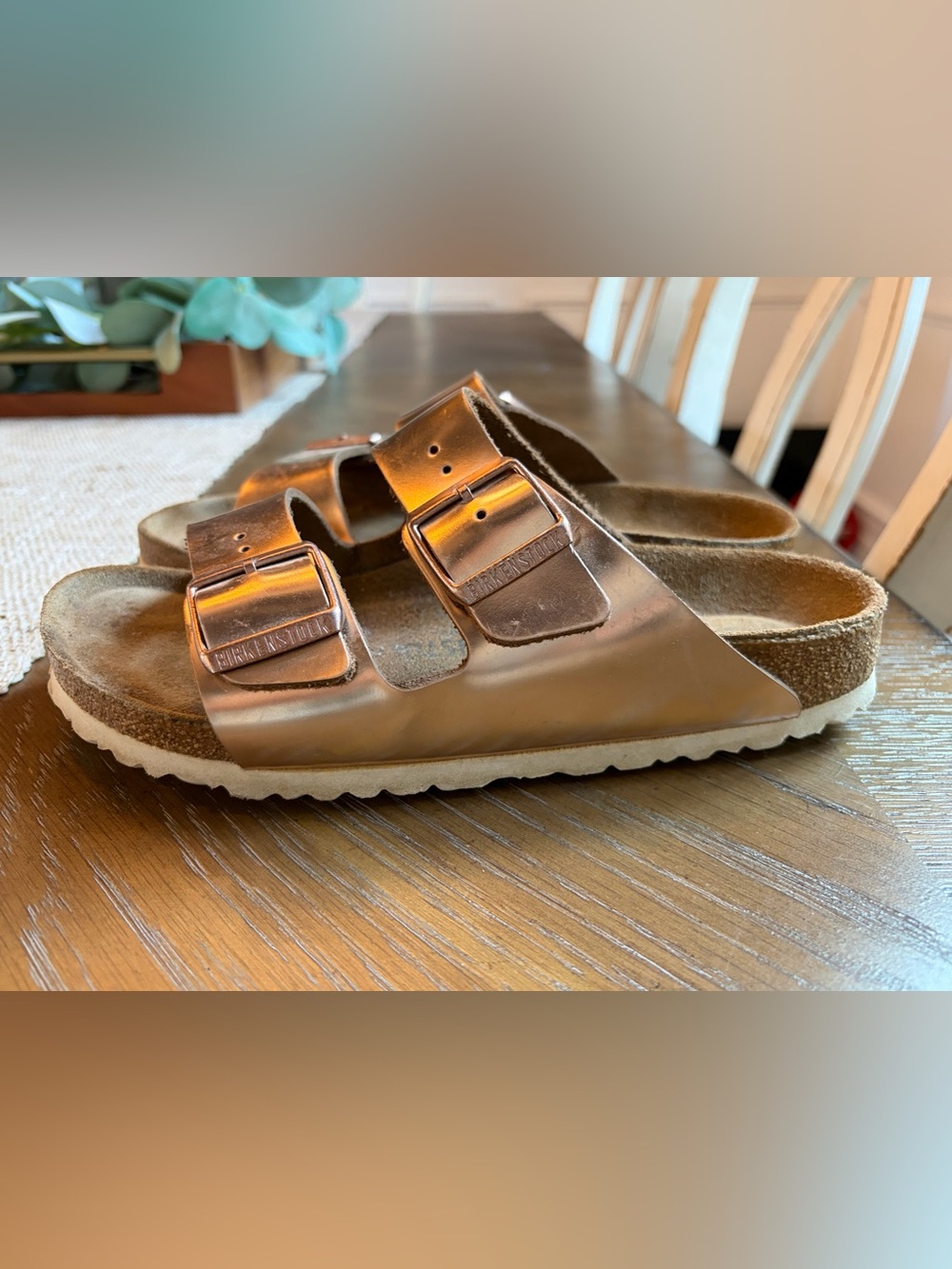 Birkenstock- Rose Gold Size 38 Sandals